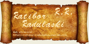 Ratibor Radulaški vizit kartica